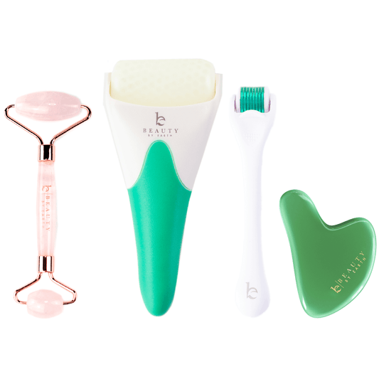 4-Tool Gift Set - 4 Tool Bundle - Rose Quartz Roller - Beauty by Earth
