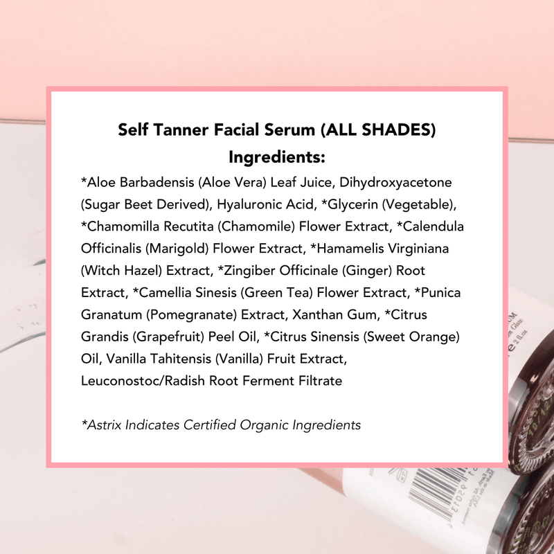 Self Tanner Face Serum Ingredients